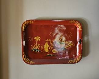 Vintage Decorative Metal Serving Tray