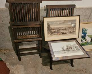 Vintage Teak Folding Chair