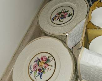 China set, Vintage china dinnerware with floral bouquet, Lace Bouquet Salem China