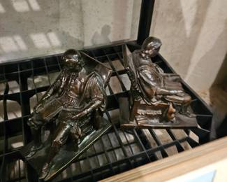 Metal Book Ends ( Man sitting in chair)