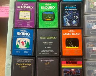 Vintage video cartridges, Sega Genesis, Jaguar, Sega Game Gear, Atari and Game Boy