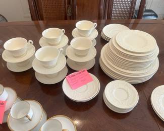 Wedgewood "Patrician" pattern china (partial)