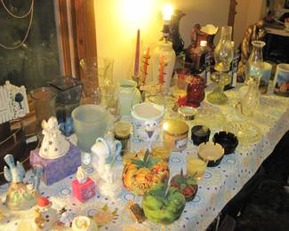 Ceramic Collectibles, Oil Lamp/s, Candles