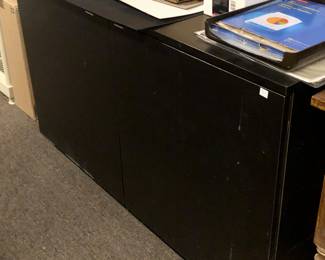 Black double door cabinet... lots of storage cabinets in all shapes & sizes