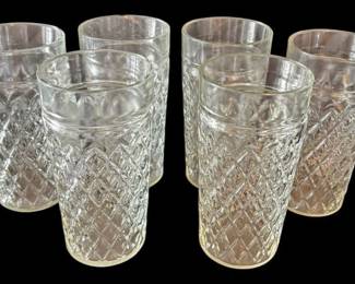 Vintage Diamond Quilt Jelly Jar Glasses