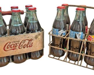 Vintage CocaCola Glass Bottle 6 packs
