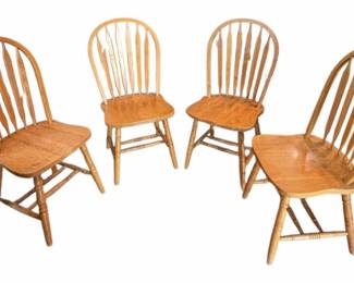 Solid Oak Dining Chair Set