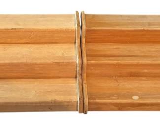 Pair of Bamboo 3 Tiered Displays