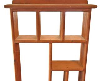 Pine Wood Heart Curio Wall Mount Shelf