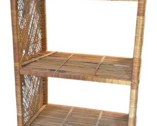 Island Style Rattan Wicker Etagere