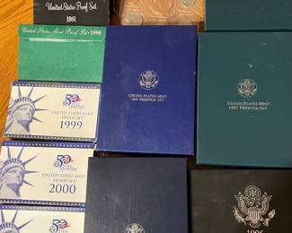 Nice proof sets. These are kept off site except for during the sale.