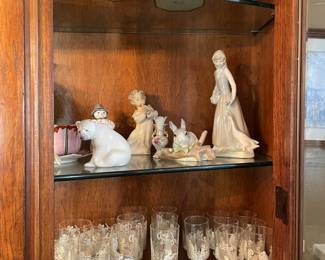 Figurines and glasses