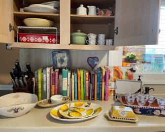 Lots of great cookbooks and kitchen items