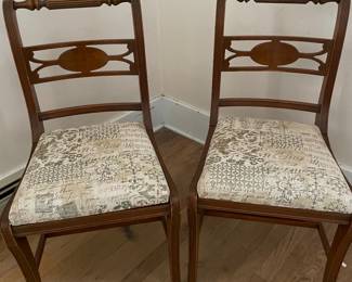 Two of a set of four chairs