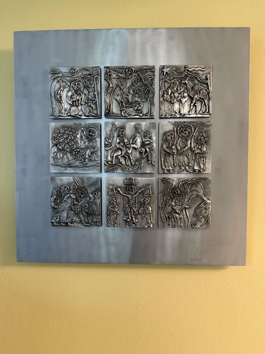 DON DRUMM 9 tiles that depict the life of Jesus Christ