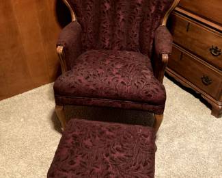 Best Chair brand wing-back with ottoman