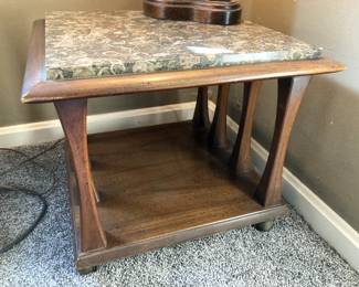 Pair of Marble Top End Tables