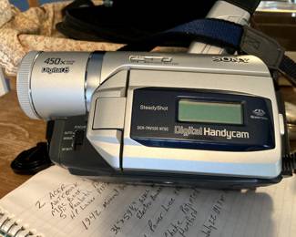 Sony Handycam Digital Camcorder with case and accessories.