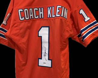 Autographed/Signed HENRY WINKLER Coach Klein from the movie “The Waterboy” Football Jersey