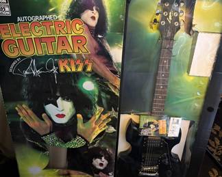 New in Box Autographed Paul Stanley Kiss Signed Electric Guitar Limited Edition Lyan Washburn Collection