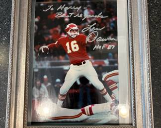 Len Dawson Hall of Fame NFL Signed 8x10