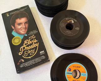 Elvis Presley 45’s (other artist’s as well - BUNCH of Elvis!) Chuck Berry, The Eagles, etc. 7” 45 Records & Elvis 8-track set 