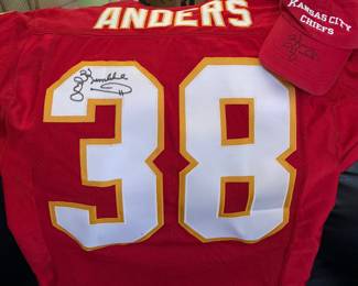 Kimble Anders Autographed Jersey & Ballcap / Hat