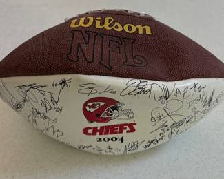 2004 Wilson Kansas City Chiefs Facsimile Autographed Football NFL Ball Signed KC