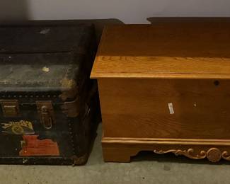 Steamer Trunk & Lane Wooden Chest