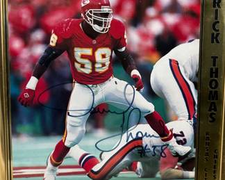 Derrick Thomas Framed Autographed Autograph Signed 8x10 Signature 