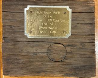 World War II Flight Deck Plank USS Anzio USS Coral Sea