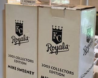 KC Royals Baseball Mike Sweeney Bobbleheads & Ian Kennedy Autographed Baseball