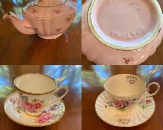 Vintage Pink Chintz Sadler England Teapot