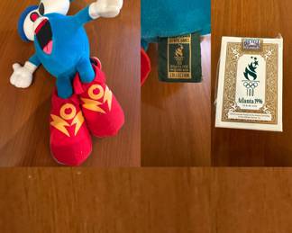 Vintage Dakin Olympics Plush Izzy
Whatzit Mascot 90s 1990s Stuffed Toy 12" 
Sealed 1996 Olympics Playing Cards