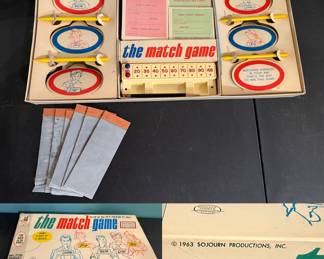 1963 Sojourn Prod. Milton Bradley The Match Game-Board Game