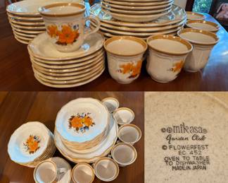 5 pc place setting Service for 8 Vintage Japan Mikasa Garden Club FlowerFest