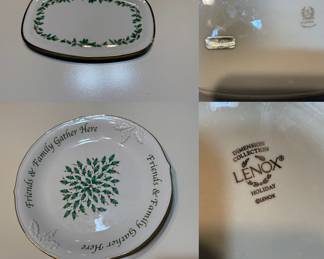 ( 2 ) Lenox China USA Holiday Serving Dishes