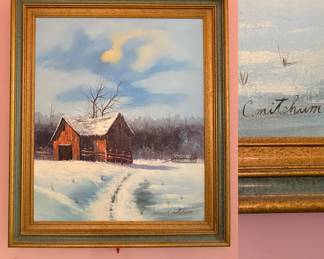 Original Framed Painting signed C. Mitchum
