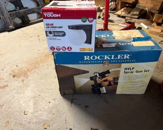 Hyper Tough Solar LED Porch Light 
Rocker HVLP Spray Gun Set