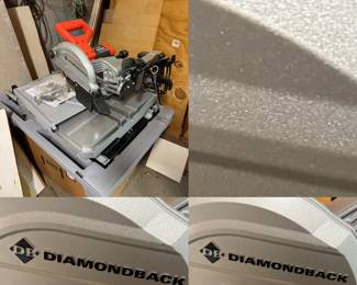 Diamond Back Wet Tile Saw w/Sliding Table