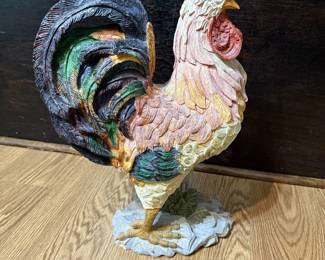 Large 20” x 14” Resin Rooster