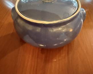 Vintage Stoneware Covered Bean Pot