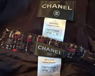 Chanel Suit, Jacket Size 40, Skirt Size 42