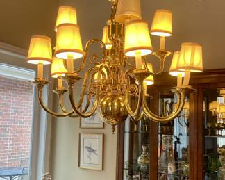 Vintage Large Brass Chandlier