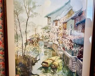 Beautiful Original Water Color With Chop Mark