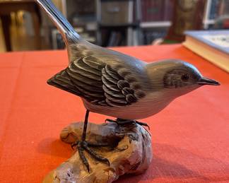 Wood Carved & Hand Painted Wren