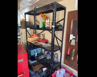 METAL STORAGE SHELF CONTENTS NOT INCLUDED
