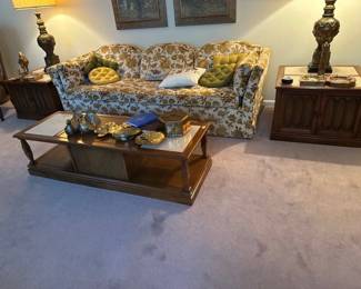 COFFEE TABLE AND 2 END TABLES