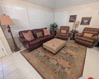 Pottery Barn rug, Haverty's furniture