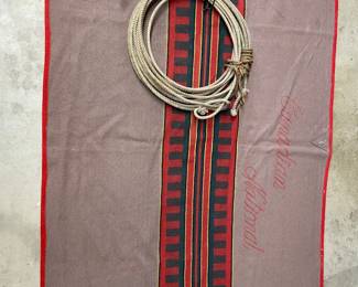 Canadian railway wool blanket and lasso 1920’s
